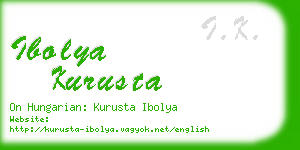ibolya kurusta business card